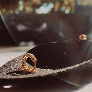 Gold huggie earrings